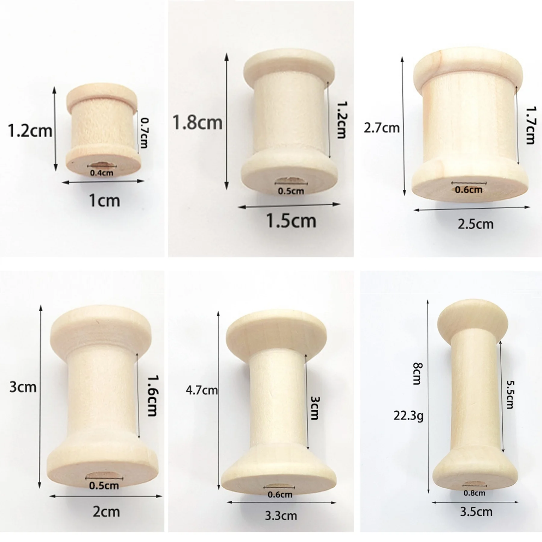 10/5Pcs Mini Wooden Bobbins Em - Embellishment Glue Craft recension och pris