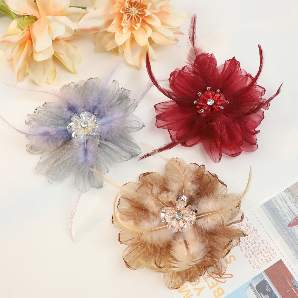Handmade Mesh Feather Flower B - Tassel Fringe Trim recension och pris