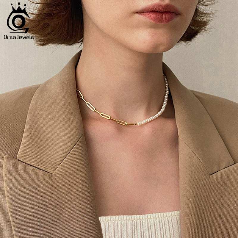ORSA JEWELS Half Pearl Chain C - Pearl Trim Chain recension och pris