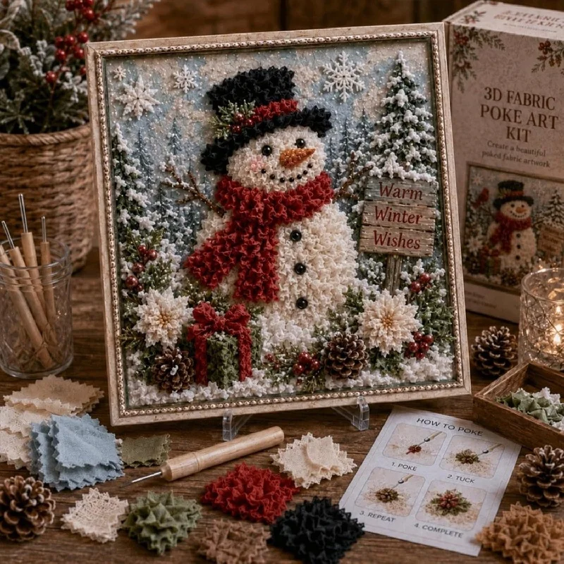 Vintage Christmas Fabric Poke  - Embroidery Craft recension och pris