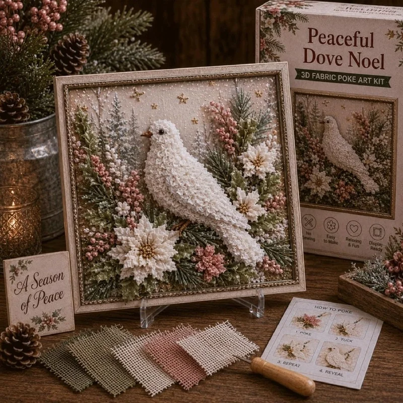 Vintage Christmas Fabric Poke  - Embroidery Craft recension och pris